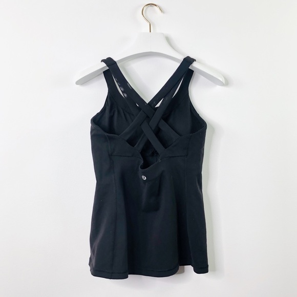 lululemon athletica Tops - LULULEMON Criss Cross Workout Sports Bra Tank Blk